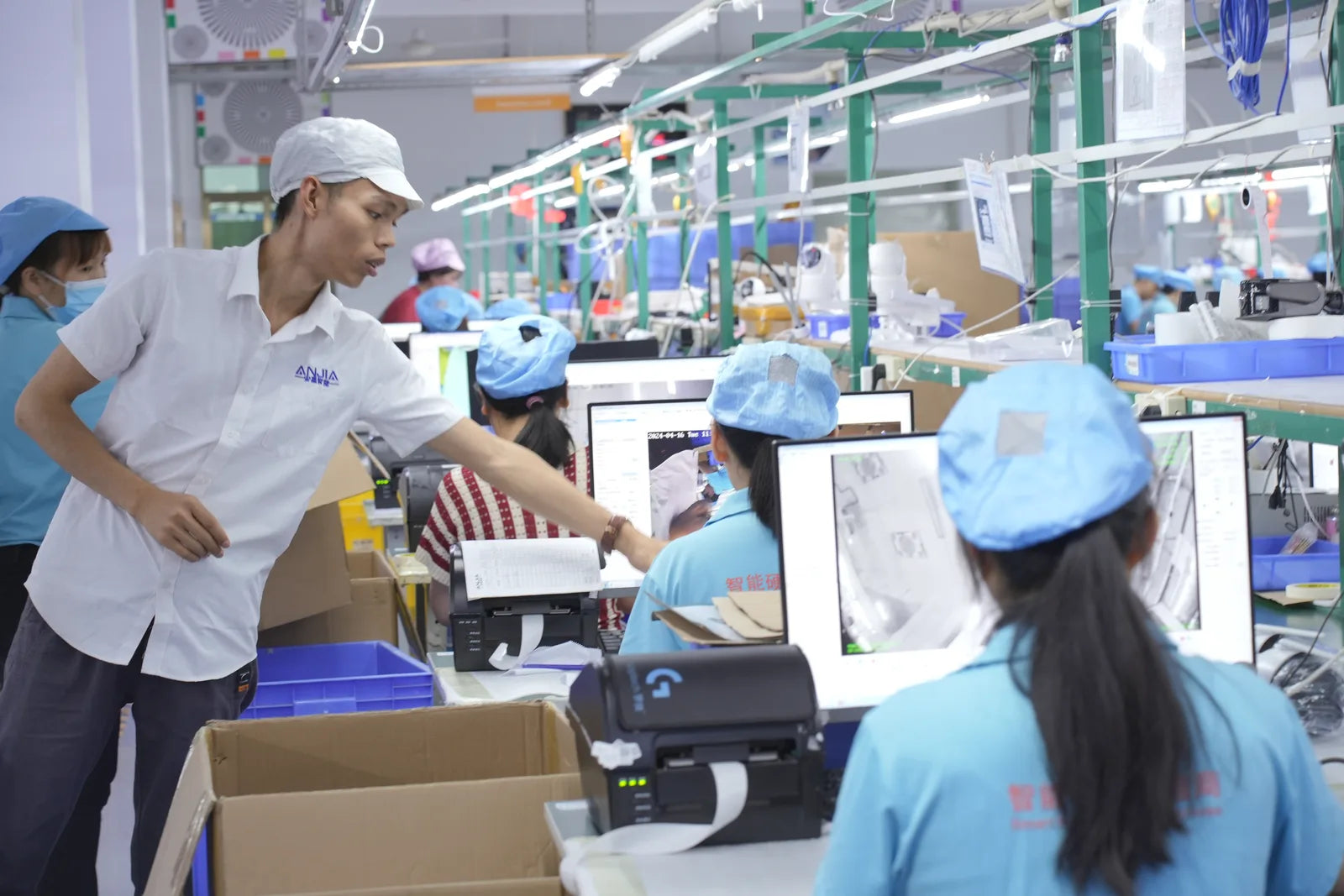 SightSys camera assembly team performing production and quality inspection