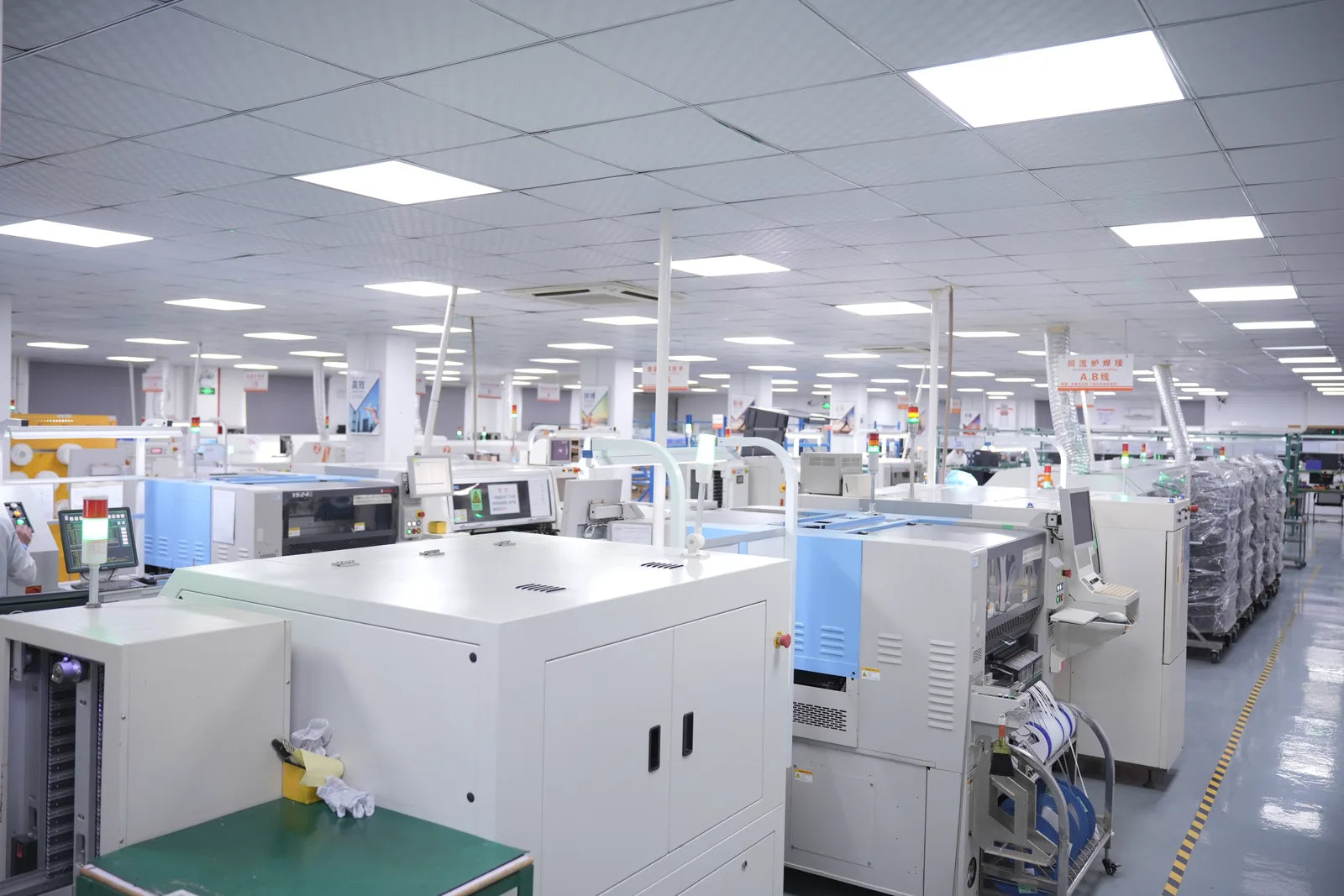 Automated SMT production line in the SightSys security camera factory